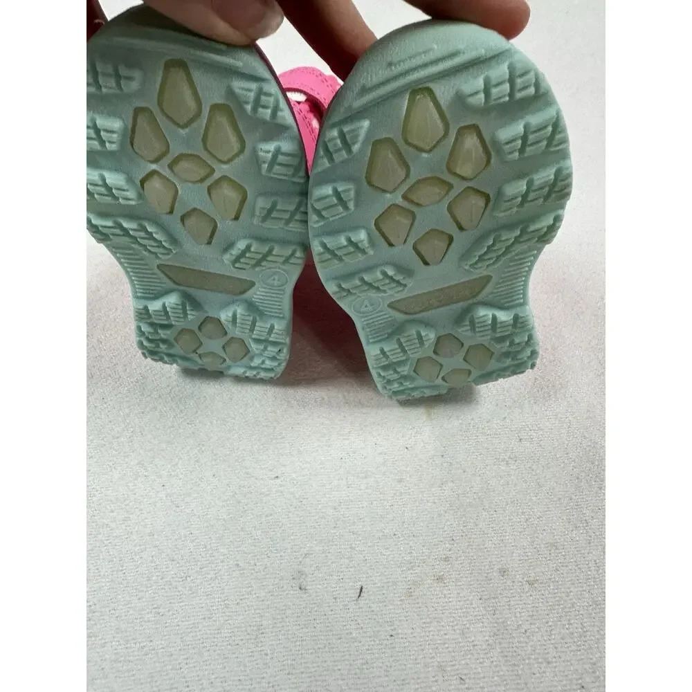 Carter's Girls Pink Heart Snow Boots fur Lined light up toddler size 4